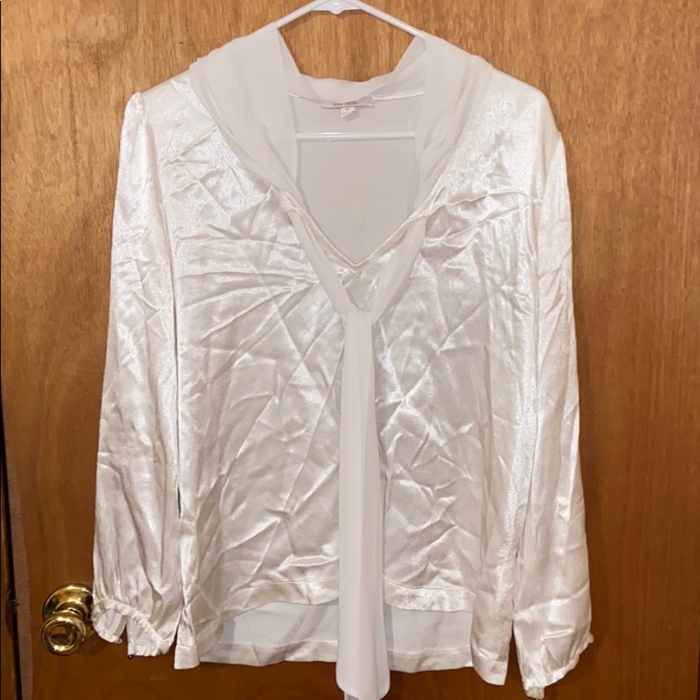 Silky White Blouse